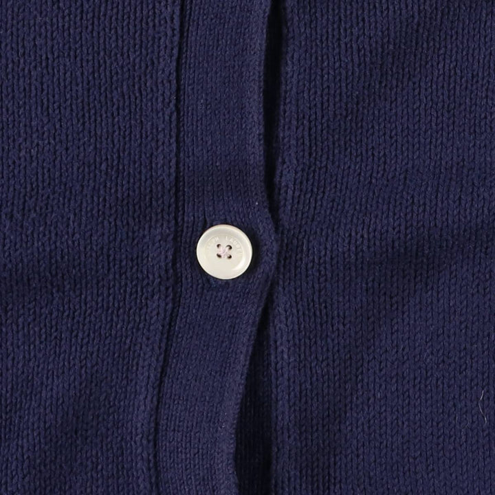 Ralph Lauren RALPH LAUREN SPORT cotton knit cardigan, women's size L cotton navy blue type Vintage Second Hand