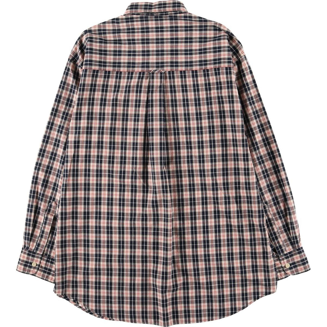 Ralph Lauren CHAPS Long Sleeve Button-Down Check Shirt, Men's Size L cotton Beige type Vintage Second Hand