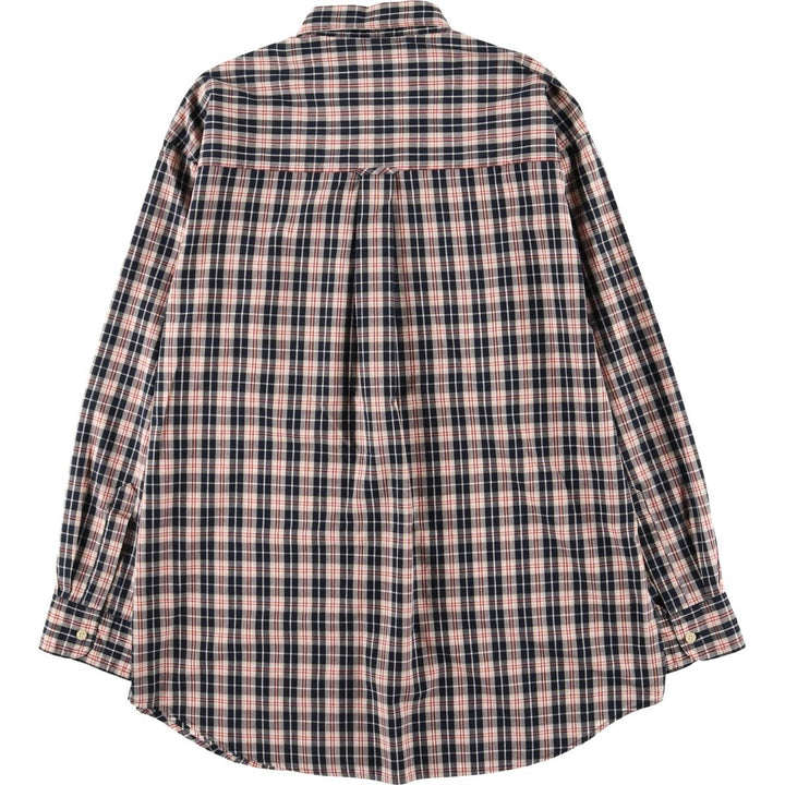 Ralph Lauren CHAPS Long Sleeve Button-Down Check Shirt, Men's Size L cotton Beige type Vintage Second Hand