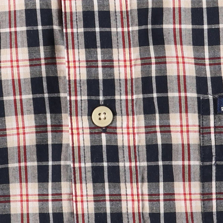 Ralph Lauren CHAPS Long Sleeve Button-Down Check Shirt, Men's Size L cotton Beige type Vintage Second Hand