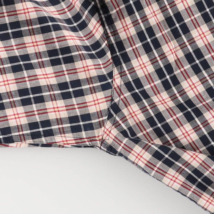 Ralph Lauren CHAPS Long Sleeve Button-Down Check Shirt, Men's Size L cotton Beige type Vintage Second Hand