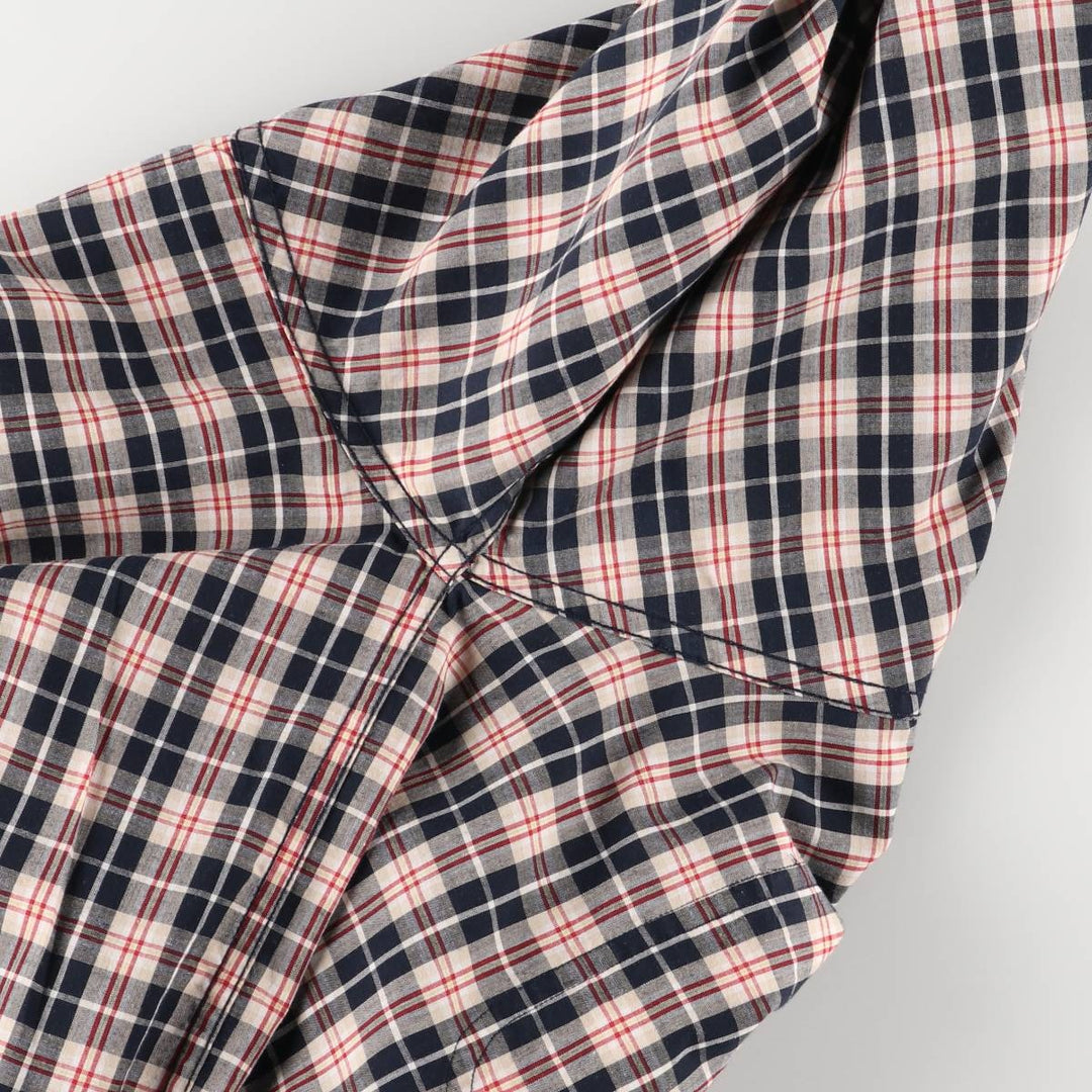 Ralph Lauren CHAPS Long Sleeve Button-Down Check Shirt, Men's Size L cotton Beige type Vintage Second Hand