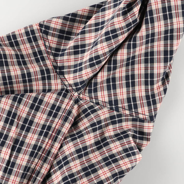 Ralph Lauren CHAPS Long Sleeve Button-Down Check Shirt, Men's Size L cotton Beige type Vintage Second Hand