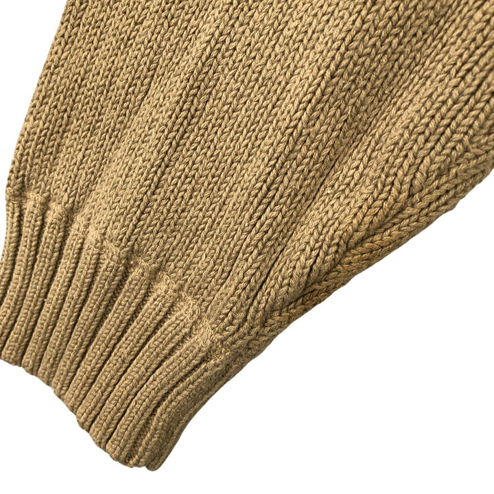 Ralph Lauren CHAPS cotton knit sweater, men's size L cotton Beige type Vintage Second Hand