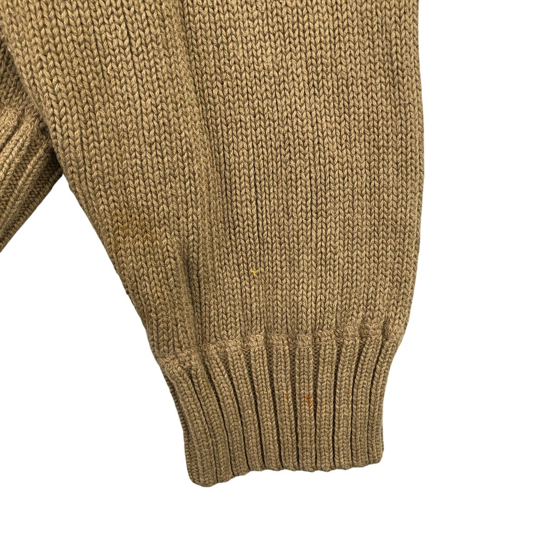 Ralph Lauren CHAPS cotton knit sweater, men's size L cotton Beige type Vintage Second Hand