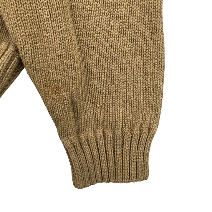 Ralph Lauren CHAPS cotton knit sweater, men's size L cotton Beige type Vintage Second Hand