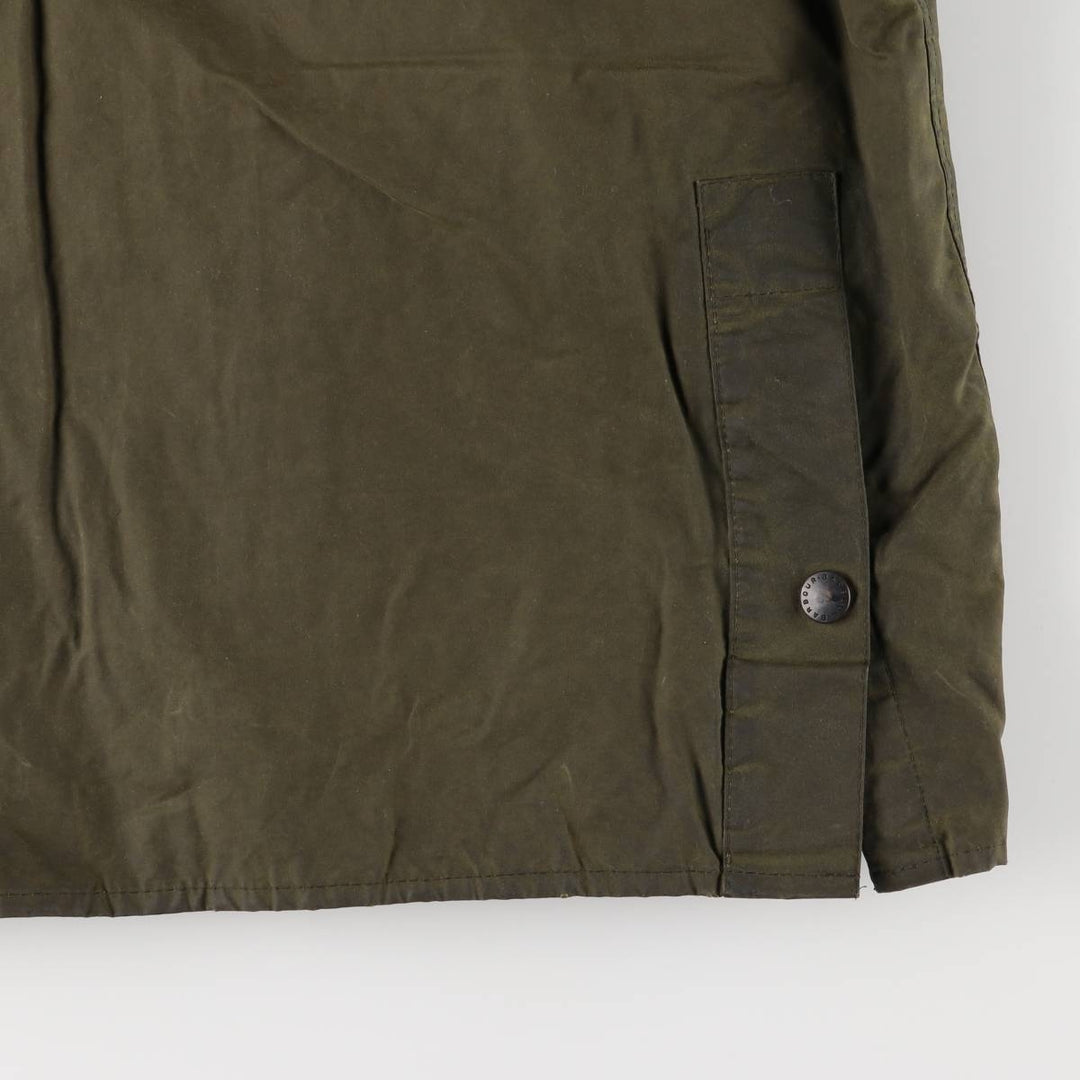 1990'S Barbour Bedale (formerly 3 Warrant) waxed cotton oiled jacket, Made in England, C42, Men's Size L cotton Khaki type Vintage Second Hand