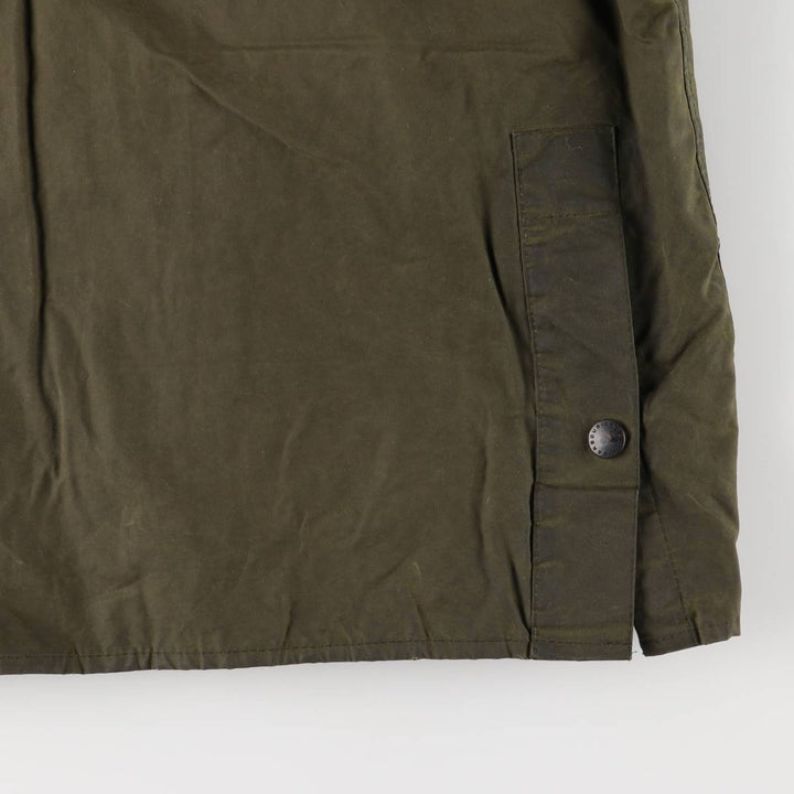1990'S Barbour Bedale (formerly 3 Warrant) waxed cotton oiled jacket, Made in England, C42, Men's Size L cotton Khaki type Vintage Second Hand