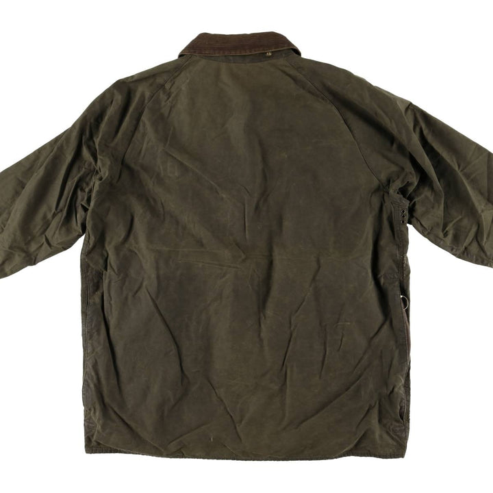 1990'S Barbour BEAUFORT 3 Warrant Oiled Hunting Jacket, Made in England, C46, Men's XL cotton Khaki type Vintage Second Hand