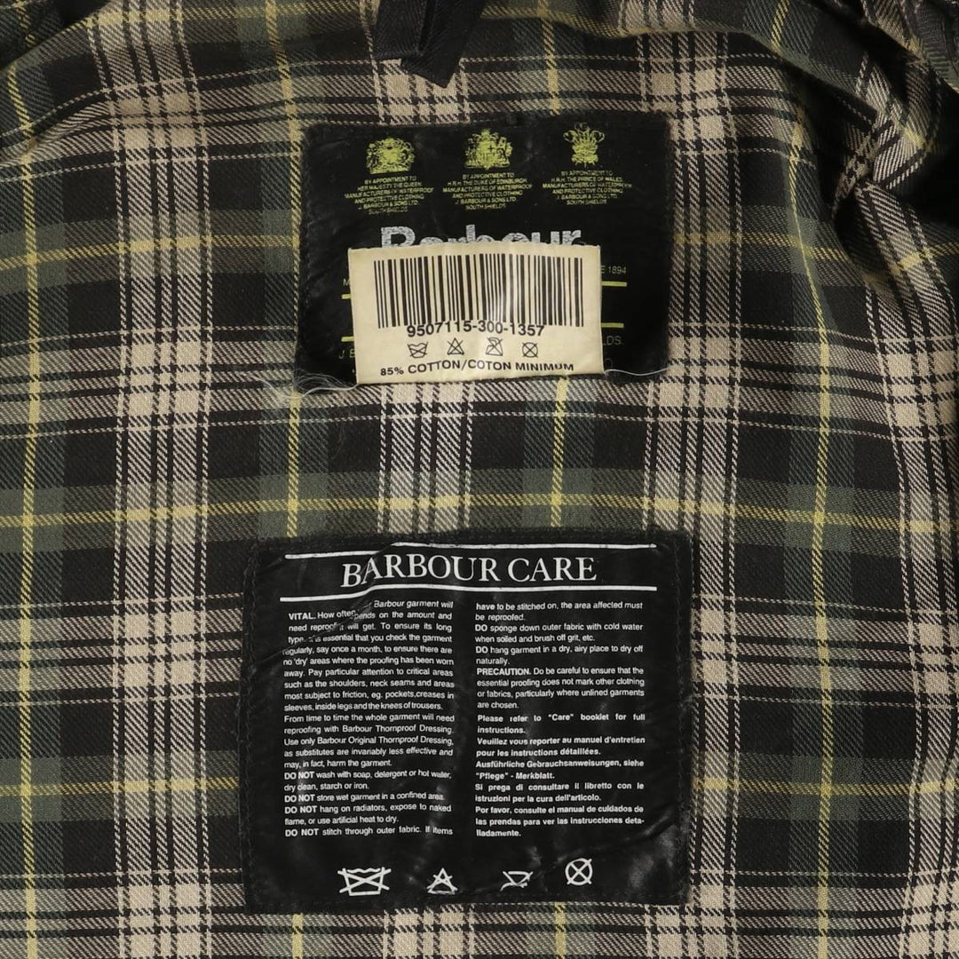 1990'S Barbour BEAUFORT 3 Warrant Oiled Hunting Jacket, Made in England, C46, Men's XL cotton Khaki type Vintage Second Hand