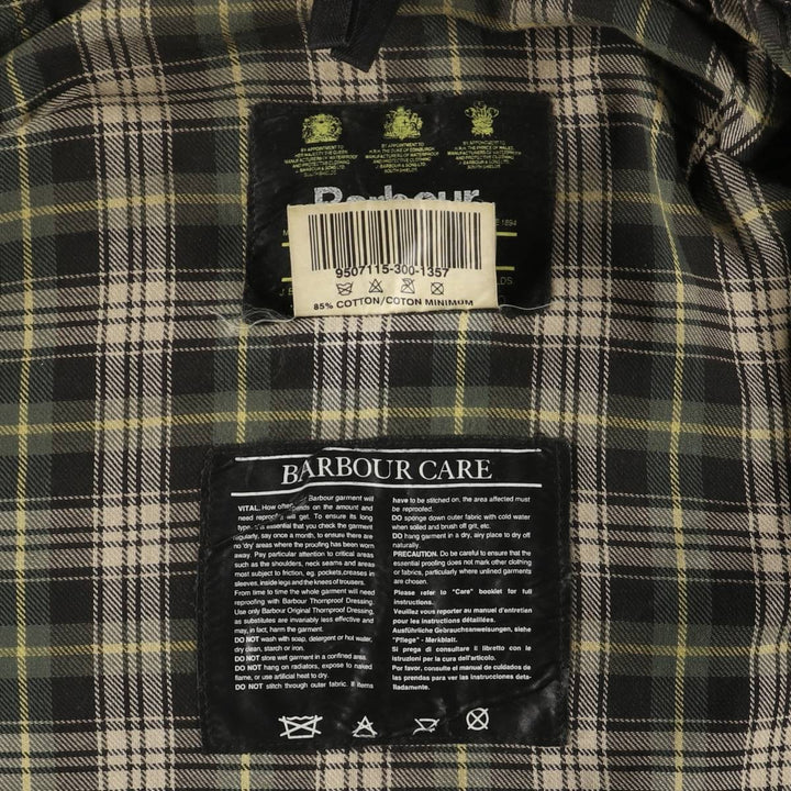 1990'S Barbour BEAUFORT 3 Warrant Oiled Hunting Jacket, Made in England, C46, Men's XL cotton Khaki type Vintage Second Hand