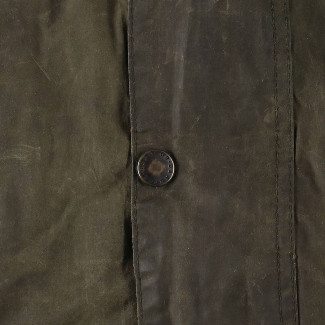 1990'S Barbour BEAUFORT 3 Warrant Oiled Hunting Jacket, Made in England, C46, Men's XL cotton Khaki type Vintage Second Hand