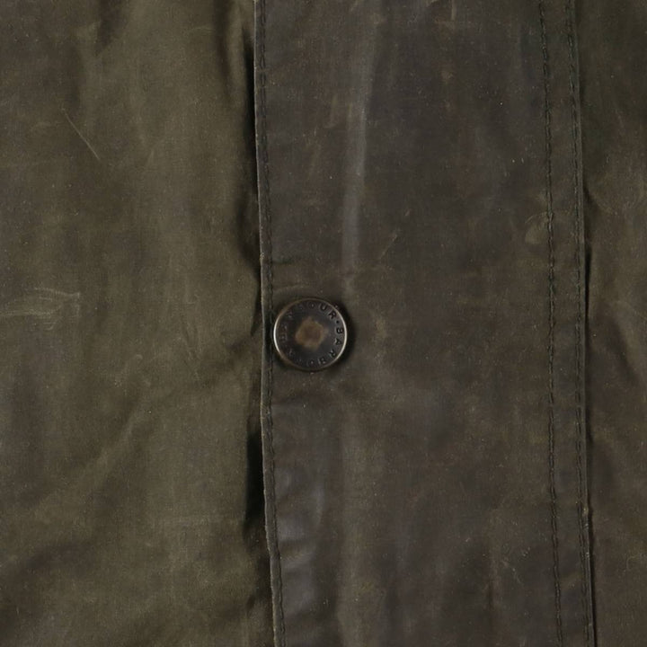 1990'S Barbour BEAUFORT 3 Warrant Oiled Hunting Jacket, Made in England, C46, Men's XL cotton Khaki type Vintage Second Hand
