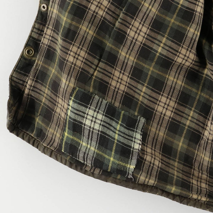 1990'S Barbour BEAUFORT 3 Warrant Oiled Hunting Jacket, Made in England, C46, Men's XL cotton Khaki type Vintage Second Hand