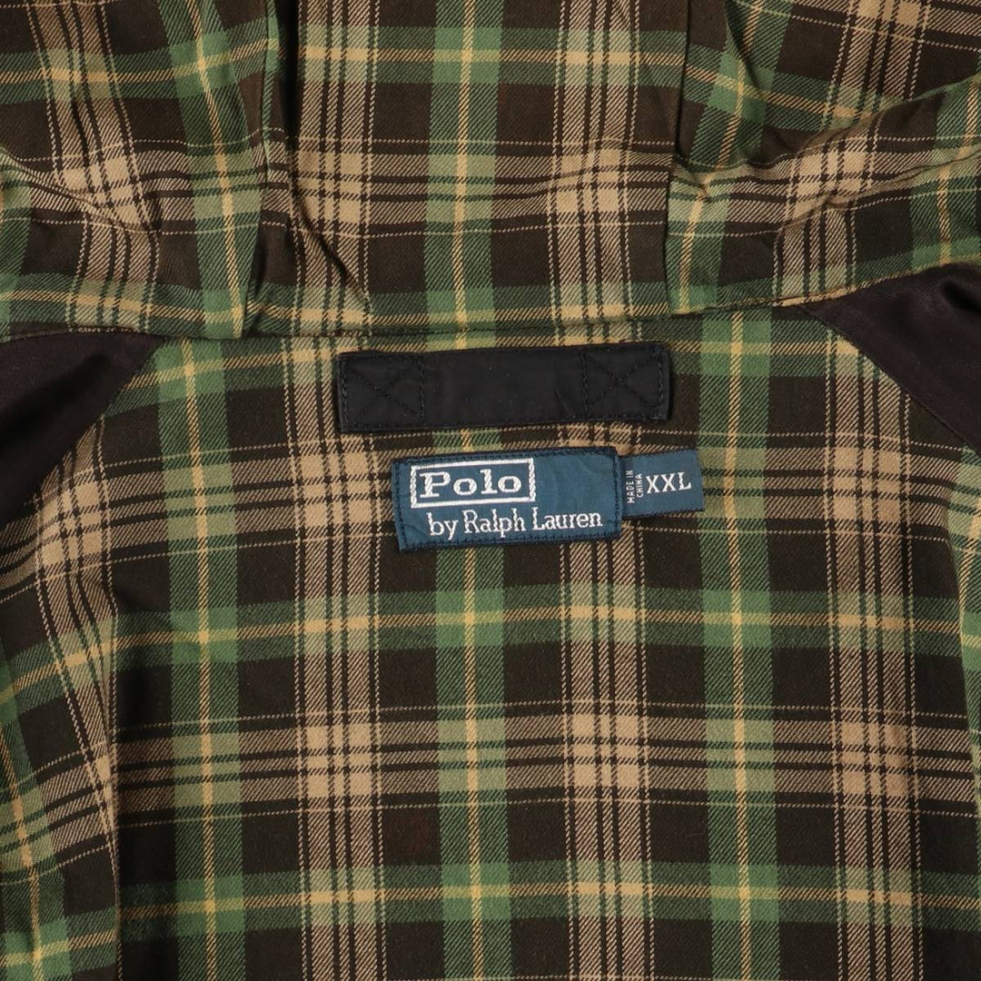 Ralph Lauren POLO by Ralph Lauren hooded waxed cotton oiled jacket, men's size XXL cotton black type Vintage Second Hand