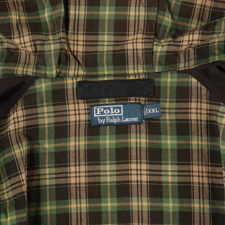 Ralph Lauren POLO by Ralph Lauren hooded waxed cotton oiled jacket, men's size XXL cotton black type Vintage Second Hand