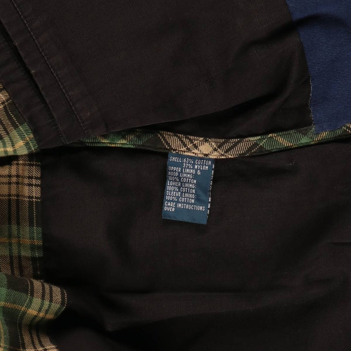 Ralph Lauren POLO by Ralph Lauren hooded waxed cotton oiled jacket, men's size XXL cotton black type Vintage Second Hand