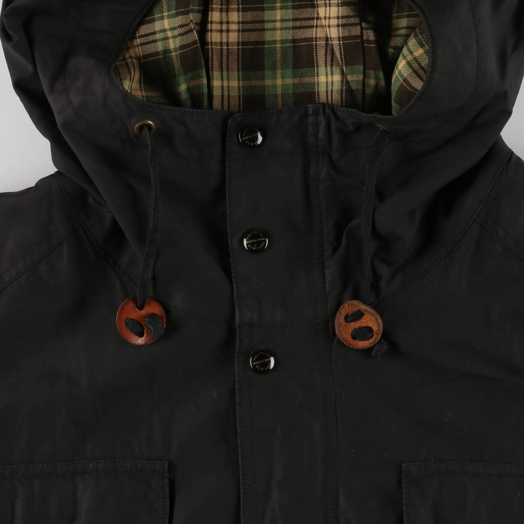 Ralph Lauren POLO by Ralph Lauren hooded waxed cotton oiled jacket, men's size XXL cotton black type Vintage Second Hand