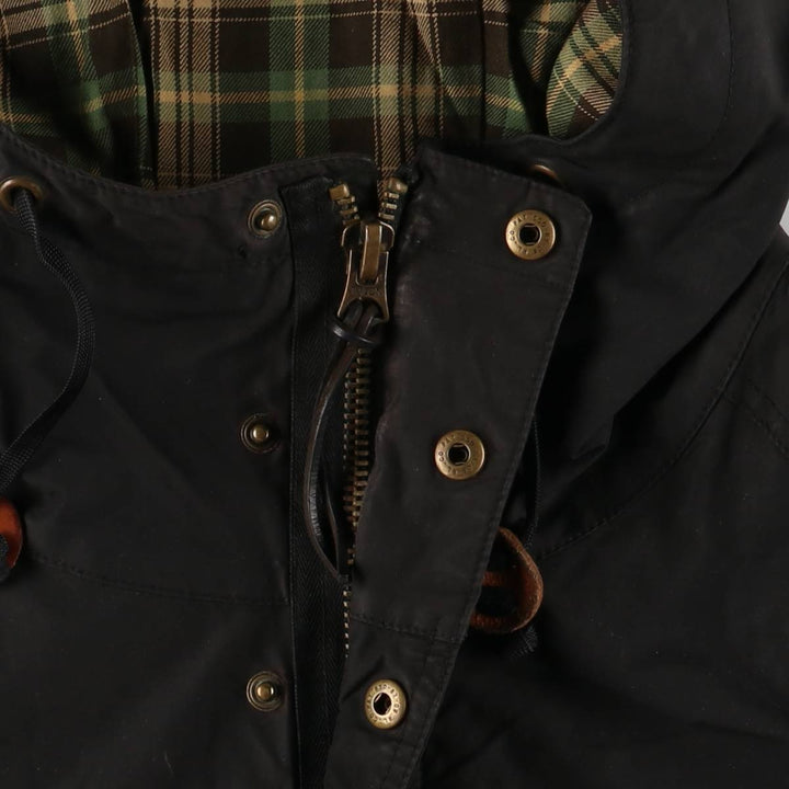 Ralph Lauren POLO by Ralph Lauren hooded waxed cotton oiled jacket, men's size XXL cotton black type Vintage Second Hand