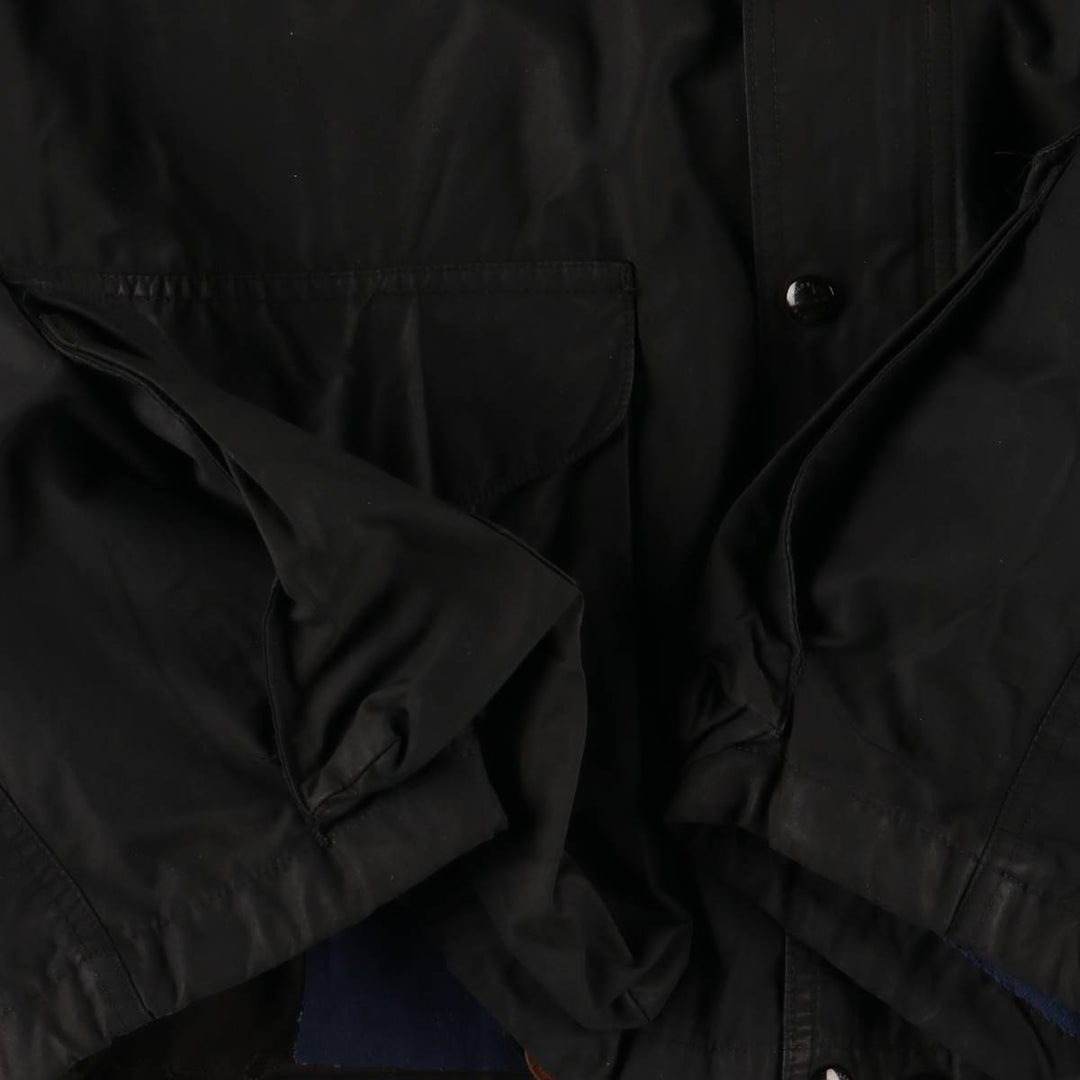 Ralph Lauren POLO by Ralph Lauren hooded waxed cotton oiled jacket, men's size XXL cotton black type Vintage Second Hand