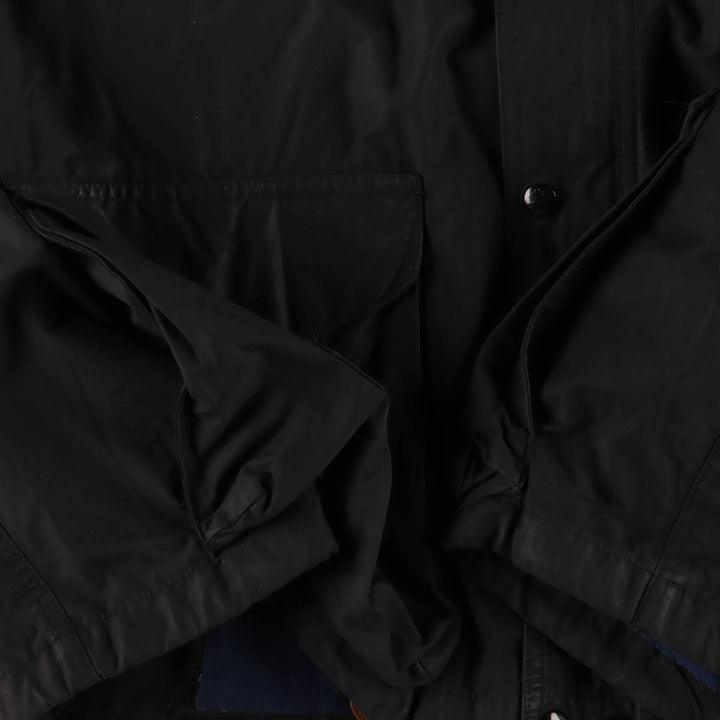 Ralph Lauren POLO by Ralph Lauren hooded waxed cotton oiled jacket, men's size XXL cotton black type Vintage Second Hand