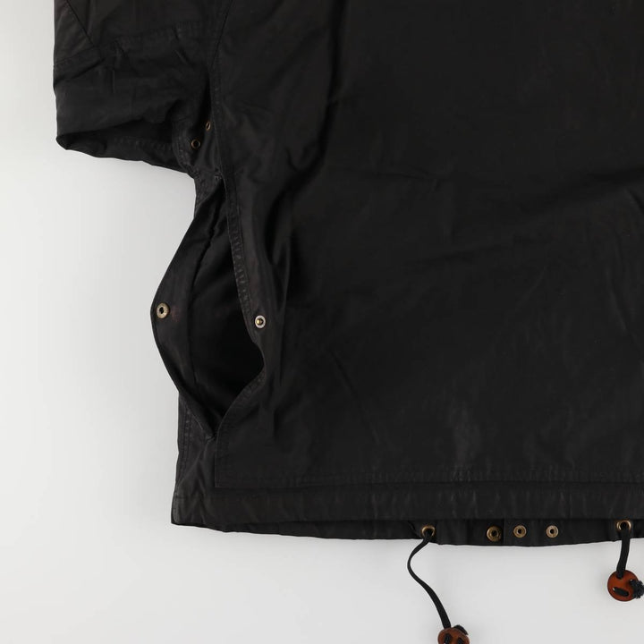 Ralph Lauren POLO by Ralph Lauren hooded waxed cotton oiled jacket, men's size XXL cotton black type Vintage Second Hand