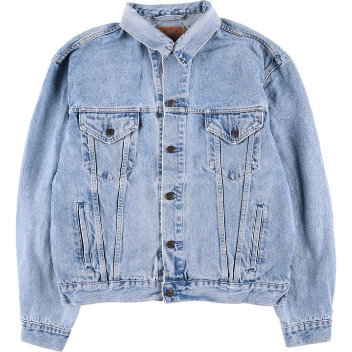 90'S Levi's 70503 02 Euro Model Denim Jacket, Made in Italy, Men's Size XL, Vintage cotton blue type Vintage Second Hand