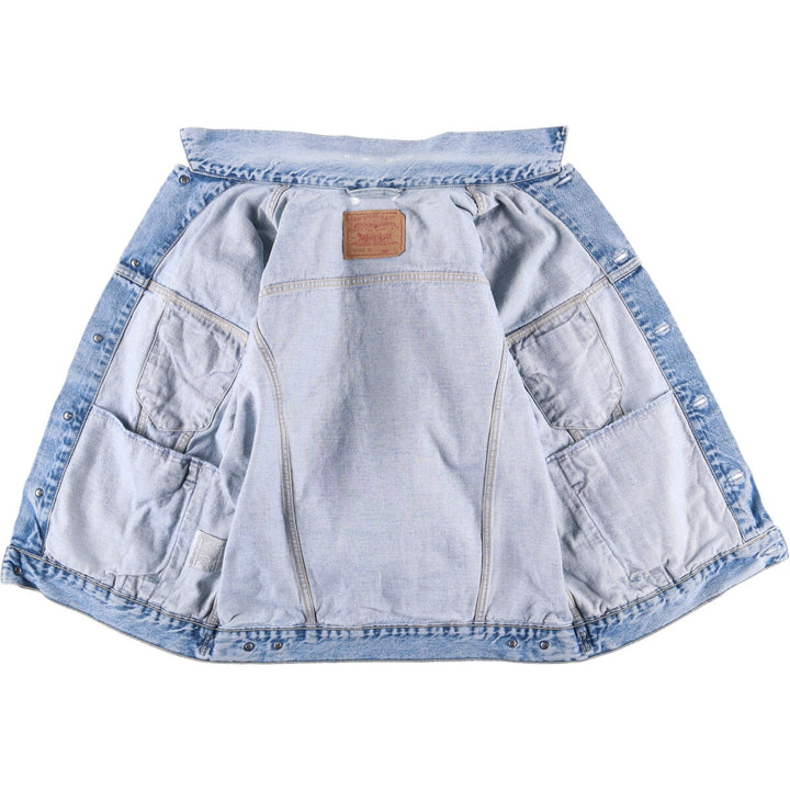 90'S Levi's 70503 02 Euro Model Denim Jacket, Made in Italy, Men's Size XL, Vintage cotton blue type Vintage Second Hand