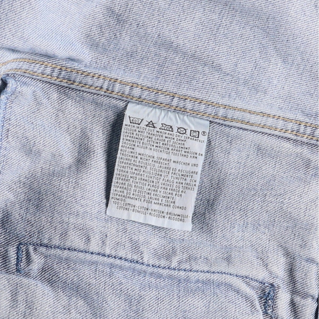 90'S Levi's 70503 02 Euro Model Denim Jacket, Made in Italy, Men's Size XL, Vintage cotton blue type Vintage Second Hand
