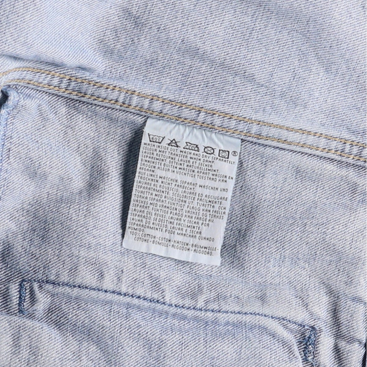 90'S Levi's 70503 02 Euro Model Denim Jacket, Made in Italy, Men's Size XL, Vintage cotton blue type Vintage Second Hand