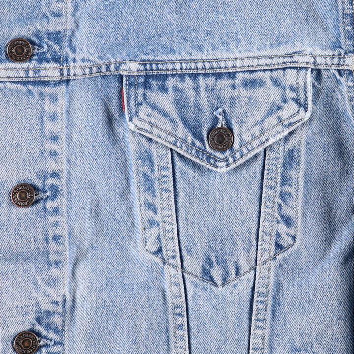 90'S Levi's 70503 02 Euro Model Denim Jacket, Made in Italy, Men's Size XL, Vintage cotton blue type Vintage Second Hand