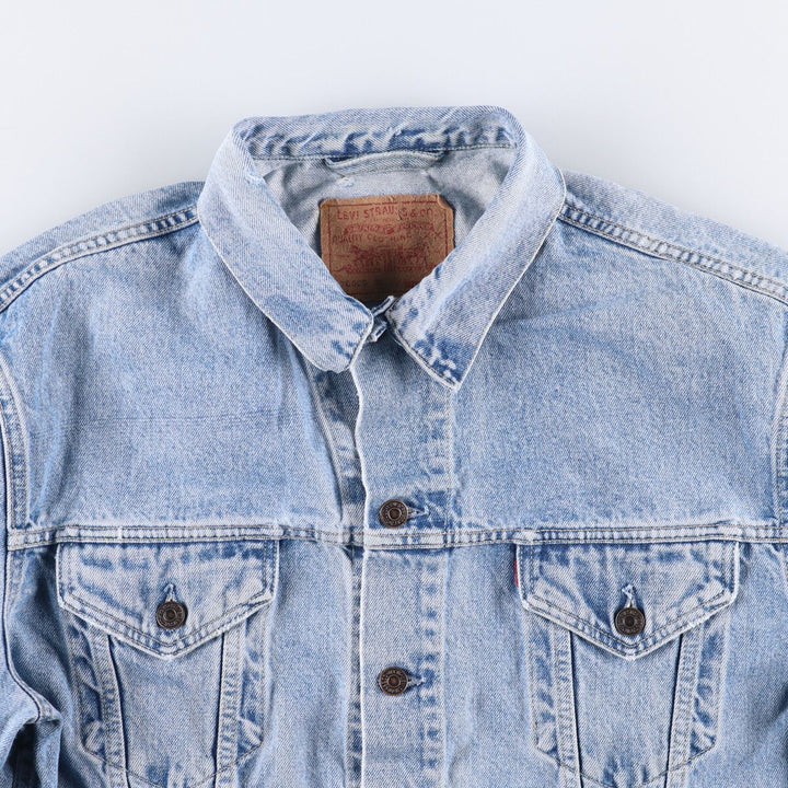 90'S Levi's 70503 02 Euro Model Denim Jacket, Made in Italy, Men's Size XL, Vintage cotton blue type Vintage Second Hand