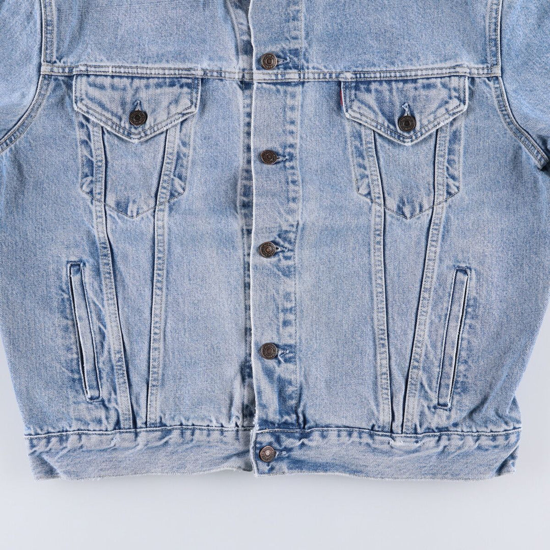 90'S Levi's 70503 02 Euro Model Denim Jacket, Made in Italy, Men's Size XL, Vintage cotton blue type Vintage Second Hand