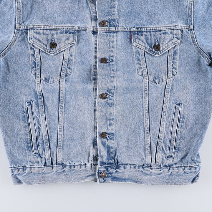 90'S Levi's 70503 02 Euro Model Denim Jacket, Made in Italy, Men's Size XL, Vintage cotton blue type Vintage Second Hand