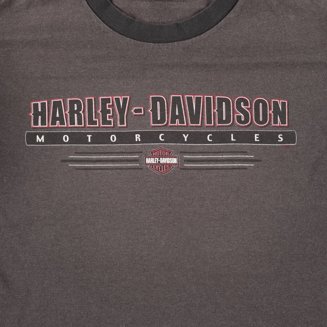 00'S Harley-Davidson Long Sleeve T-Shirt Made in USA Men's M unclear Charcoal Vintage Second Hand