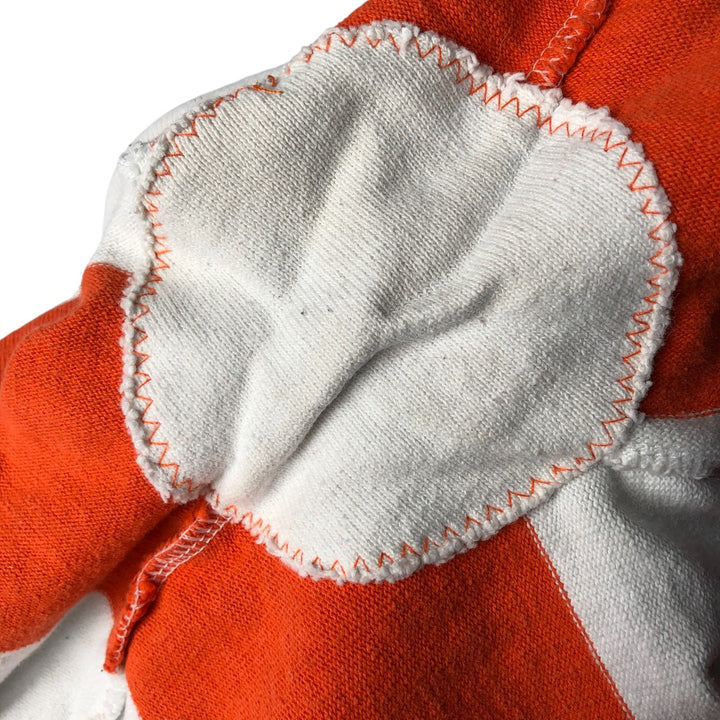 90s-00'S Vintage BARBARIAN Striped Long Sleeve Rugby Shirt, Men's Size M cotton orange type Vintage Second Hand