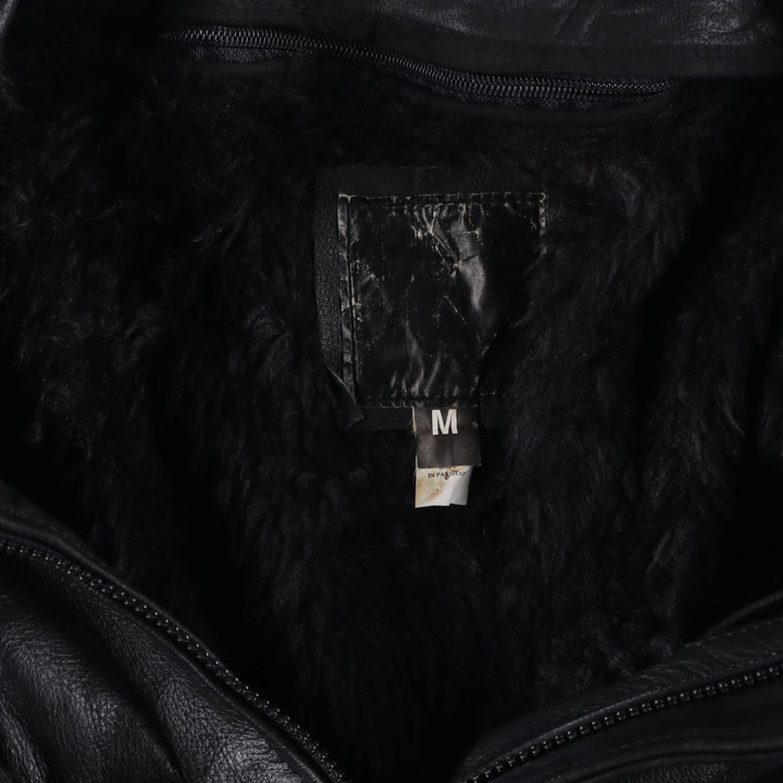 A-2 type leather flight jacket, men's size M genuine leather black type Vintage Second Hand