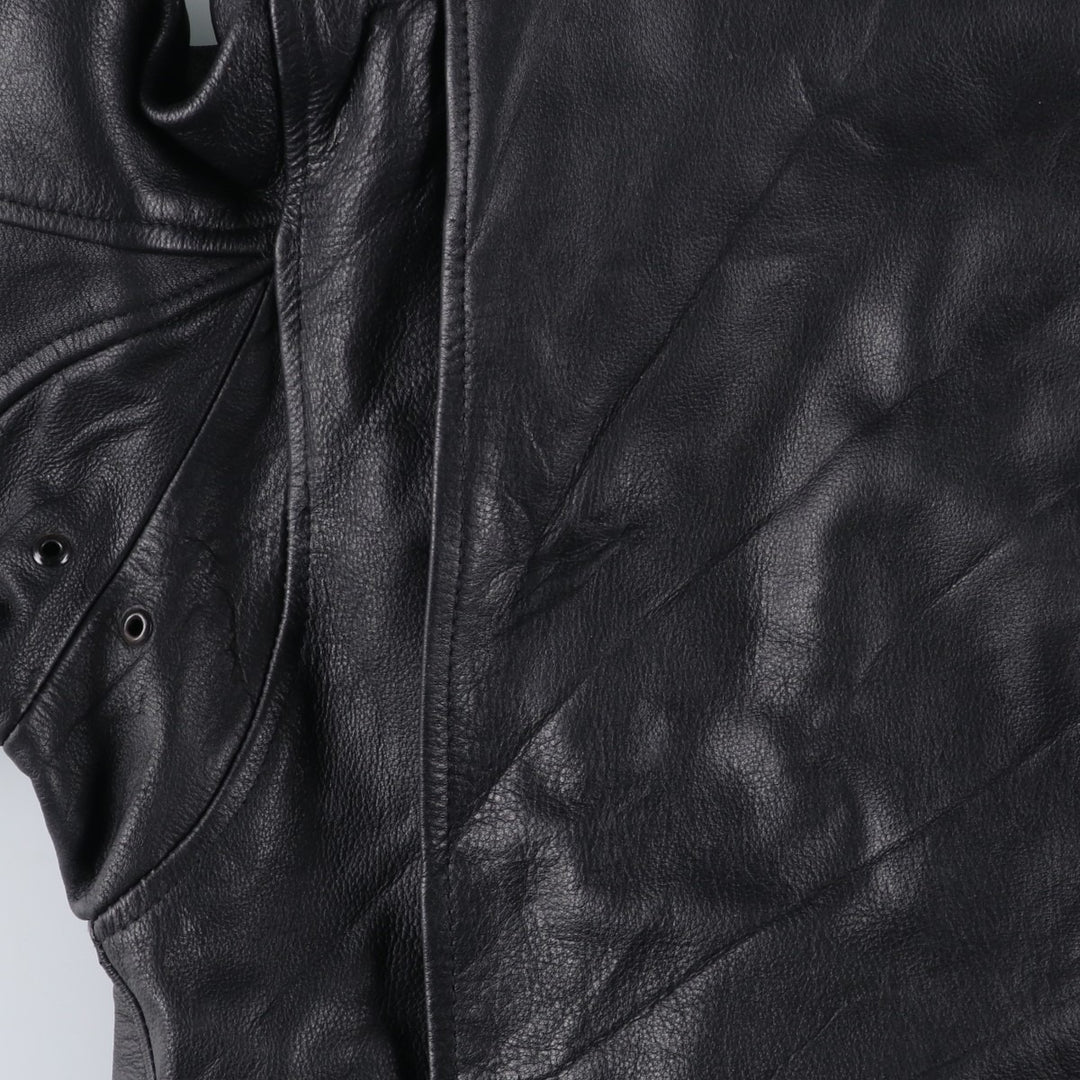 A-2 type leather flight jacket, men's size M genuine leather black type Vintage Second Hand