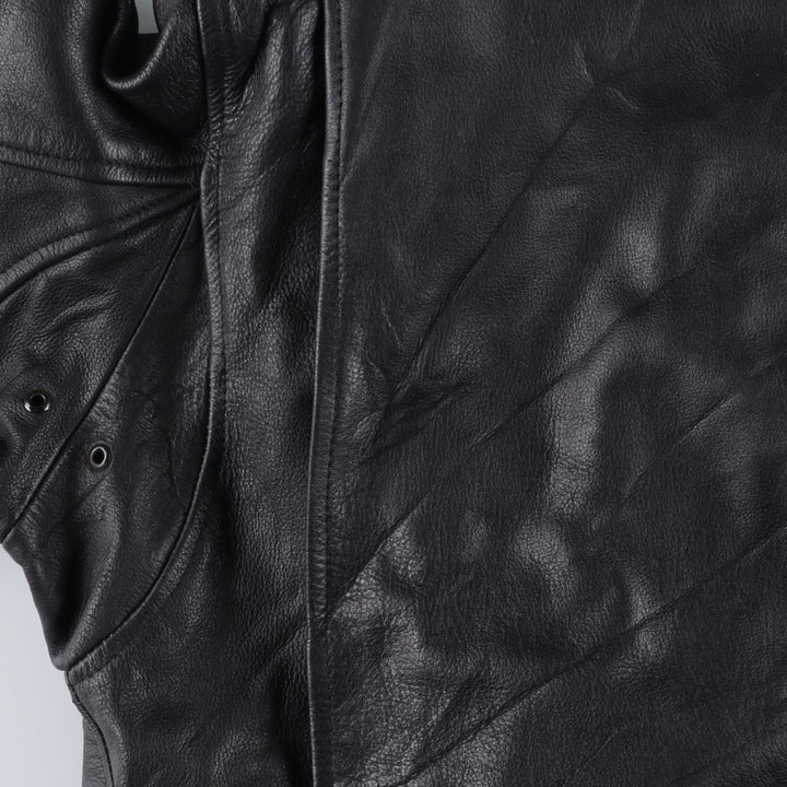 A-2 type leather flight jacket, men's size M genuine leather black type Vintage Second Hand