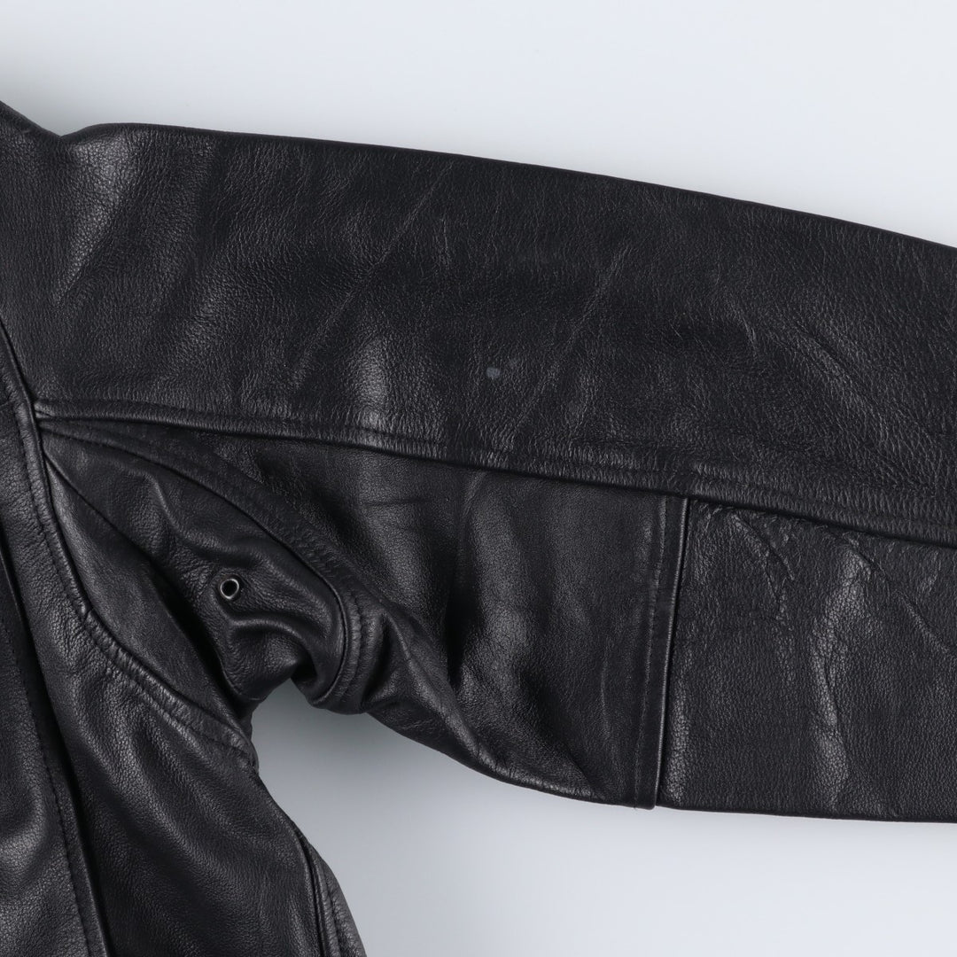 A-2 type leather flight jacket, men's size M genuine leather black type Vintage Second Hand