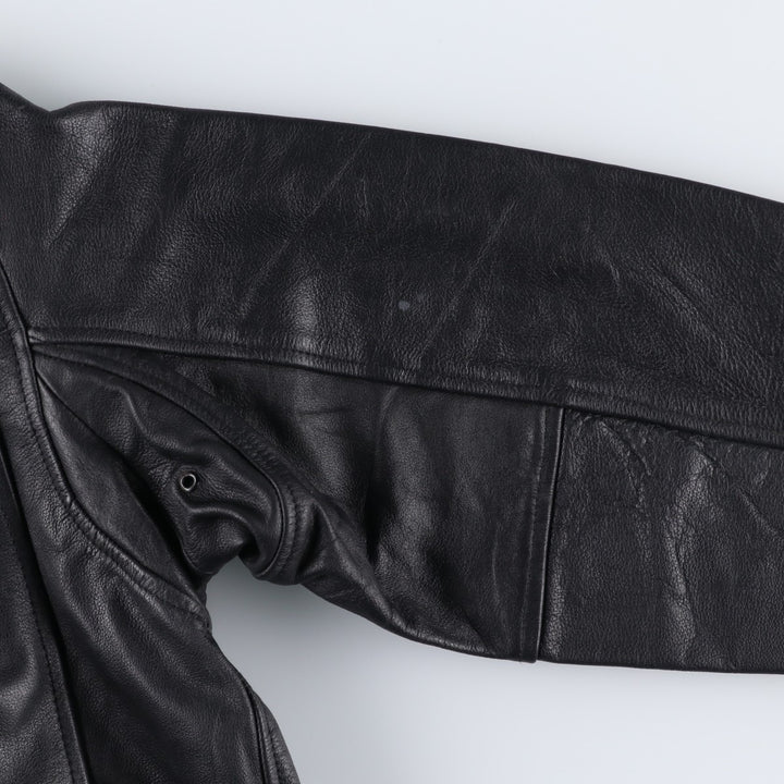 A-2 type leather flight jacket, men's size M genuine leather black type Vintage Second Hand