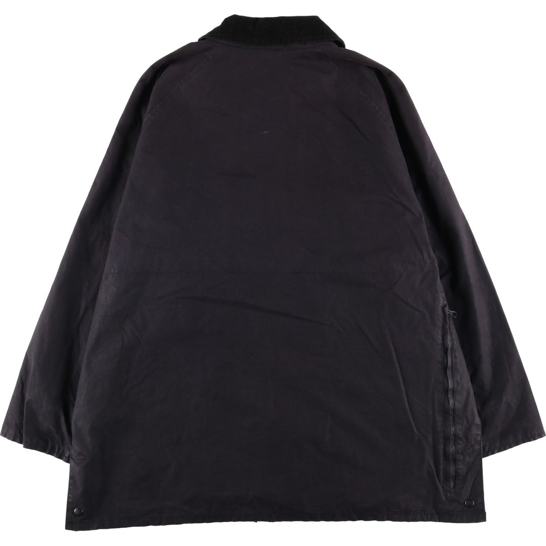 Burberry's Oiled Hunting Jacket, Made in England, Men's Size L Waxed cotton black type Vintage Second Hand