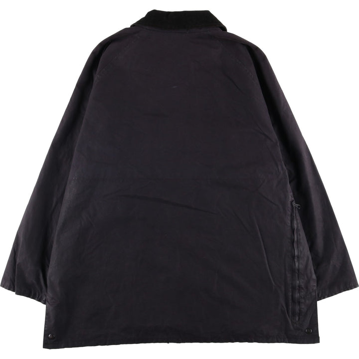 Burberry's Oiled Hunting Jacket, Made in England, Men's Size L Waxed cotton black type Vintage Second Hand