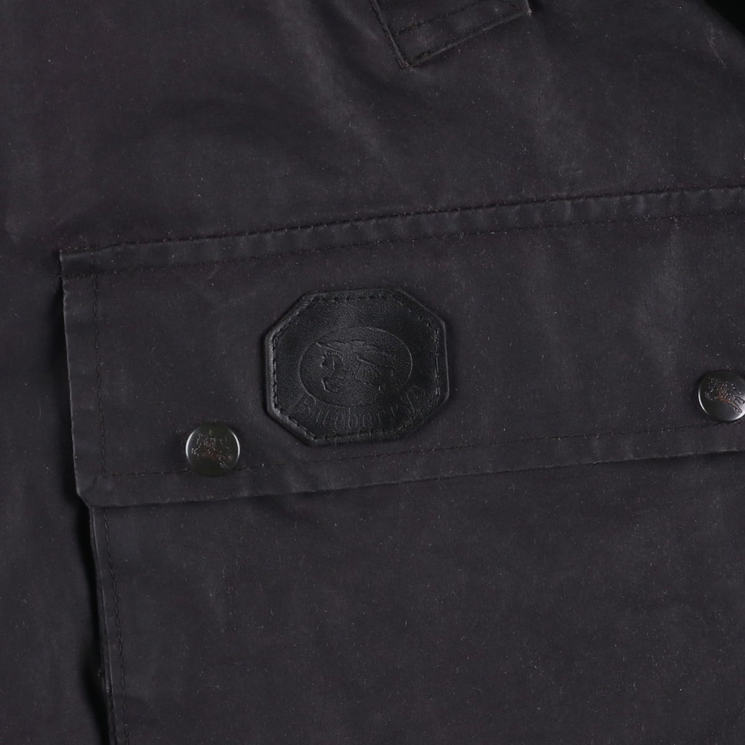 Burberry's Oiled Hunting Jacket, Made in England, Men's Size L Waxed cotton black type Vintage Second Hand