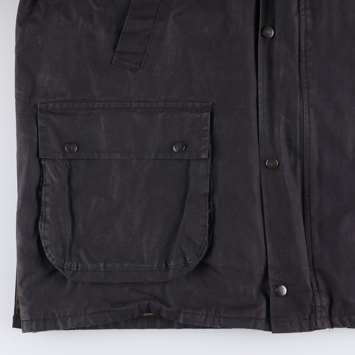 Burberry's Oiled Hunting Jacket, Made in England, Men's Size L Waxed cotton black type Vintage Second Hand