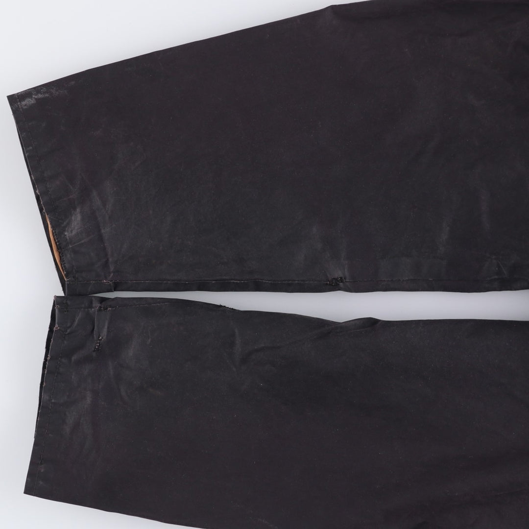 Burberry's Oiled Hunting Jacket, Made in England, Men's Size L Waxed cotton black type Vintage Second Hand