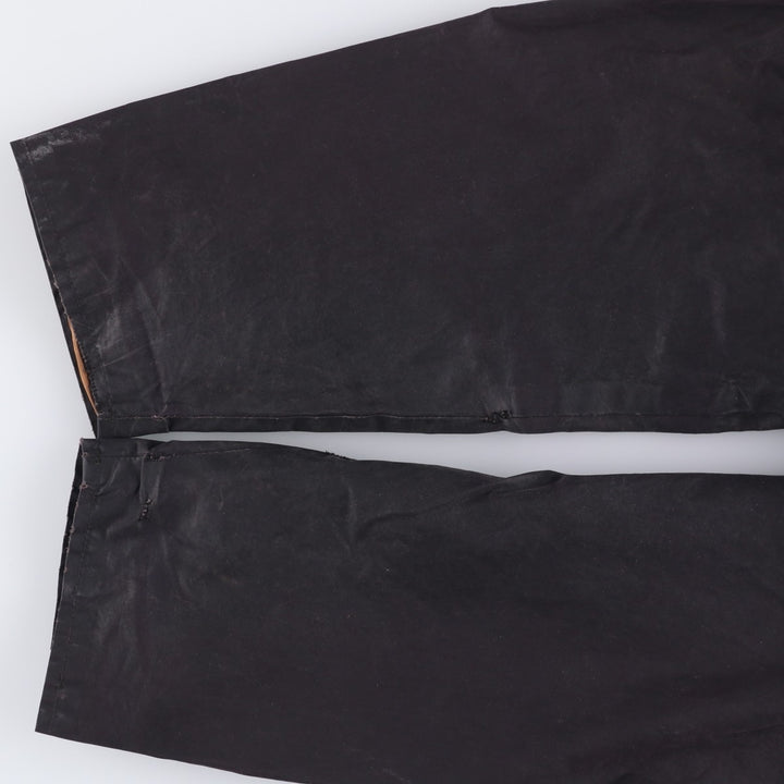 Burberry's Oiled Hunting Jacket, Made in England, Men's Size L Waxed cotton black type Vintage Second Hand