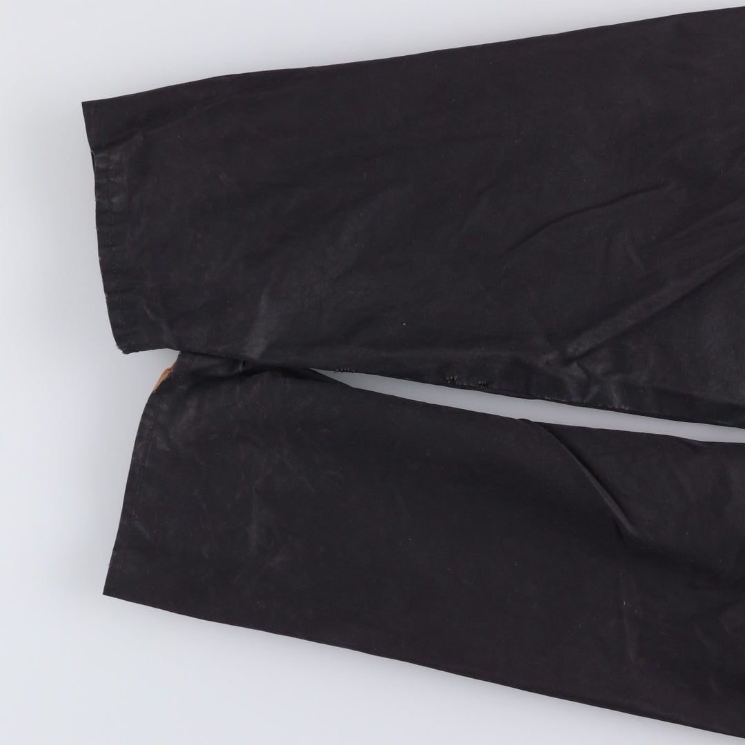 Burberry's Oiled Hunting Jacket, Made in England, Men's Size L Waxed cotton black type Vintage Second Hand