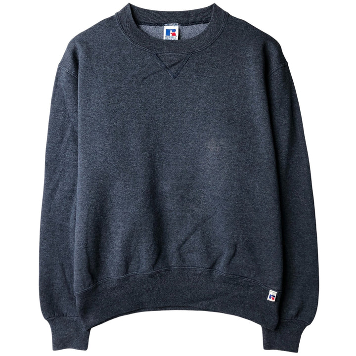 90'S Russell plain blank sweatshirt, sweatshirt, made in USA, men's size M, vintage cotton Charcoal Vintage Second Hand