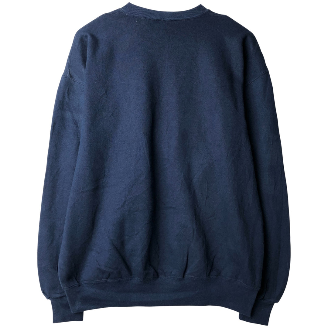 90'S Russell plain blank sweatshirt, sweatshirt, made in USA, men's XL size, vintage cotton navy blue type Vintage Second Hand
